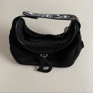 Cristian Dior mini black cosmetic/ makeup bag, *free add on*